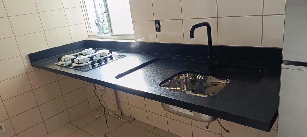 Bancada de mármore e granito balcão bancada escada peitoril nichos  - Foto 2
