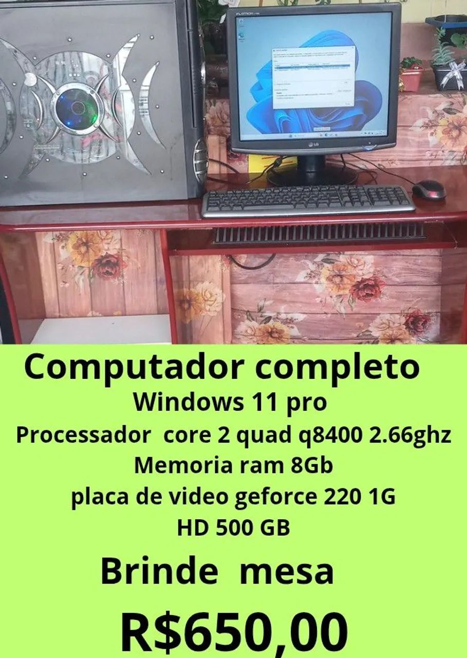 Computador Completo Windows 11 Pro + Mesa64374416916226120