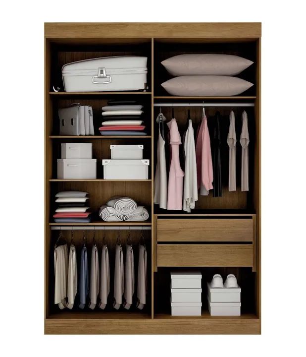 12X SEM JUROS | GUARDA-ROUPA CANADÁ SOLTEIRO EM MDF - Foto 5