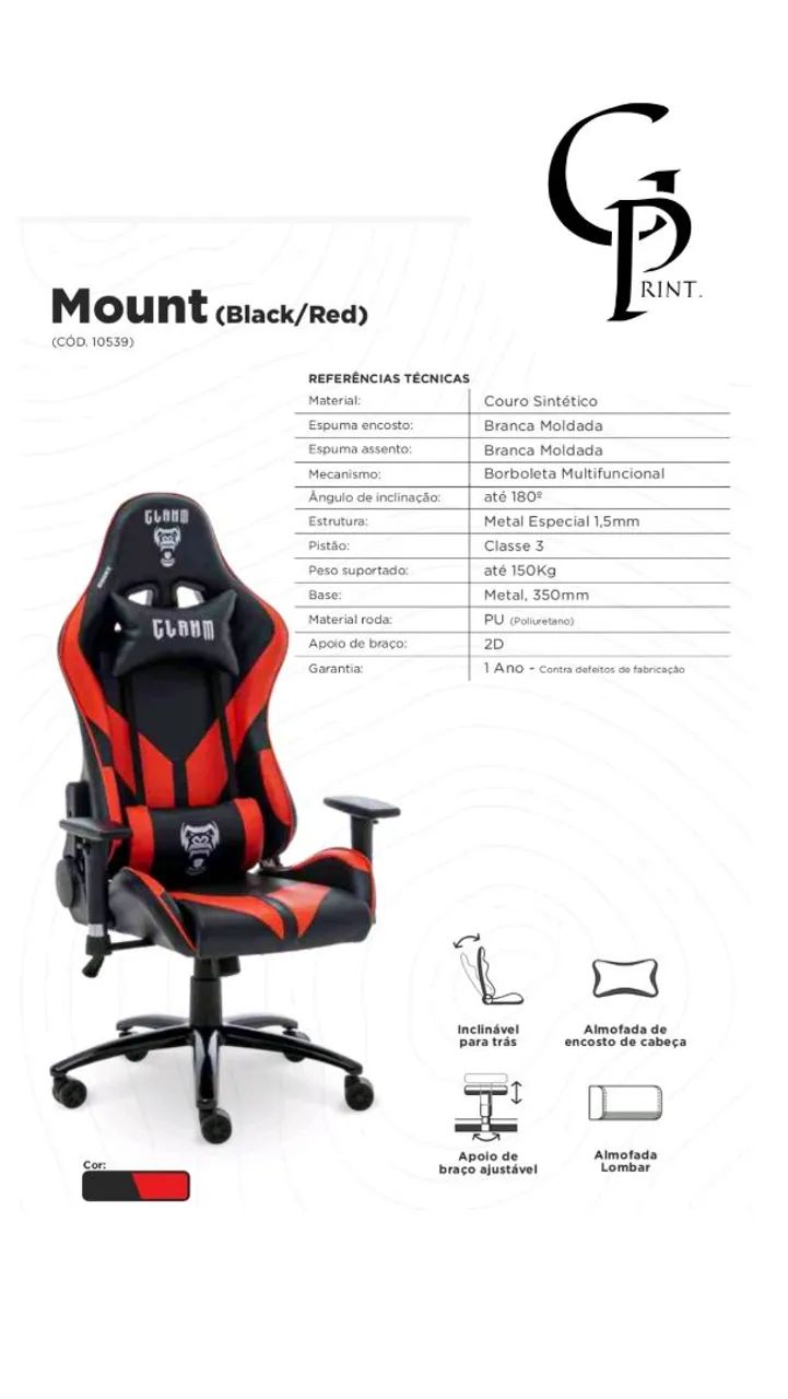 Cadeira Gamer - Clanm PROMOÇÃO! - Foto 3