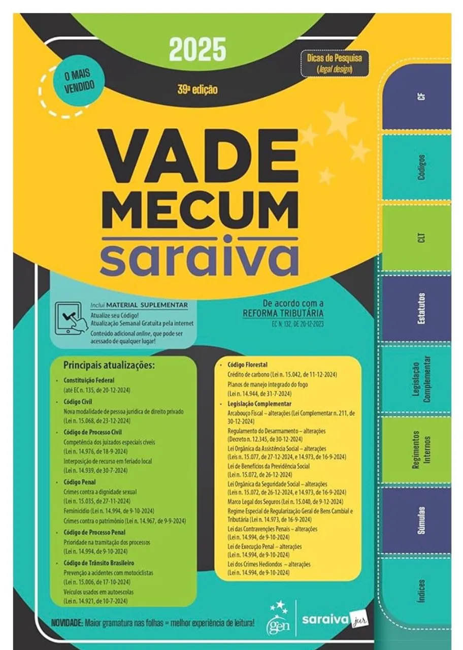 Vade Mecum Saraiva 2025 - 39ª edição
