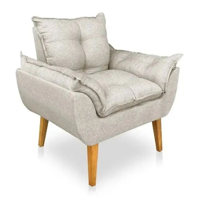  Poltrona Decorativa Confortável Opala Luxo