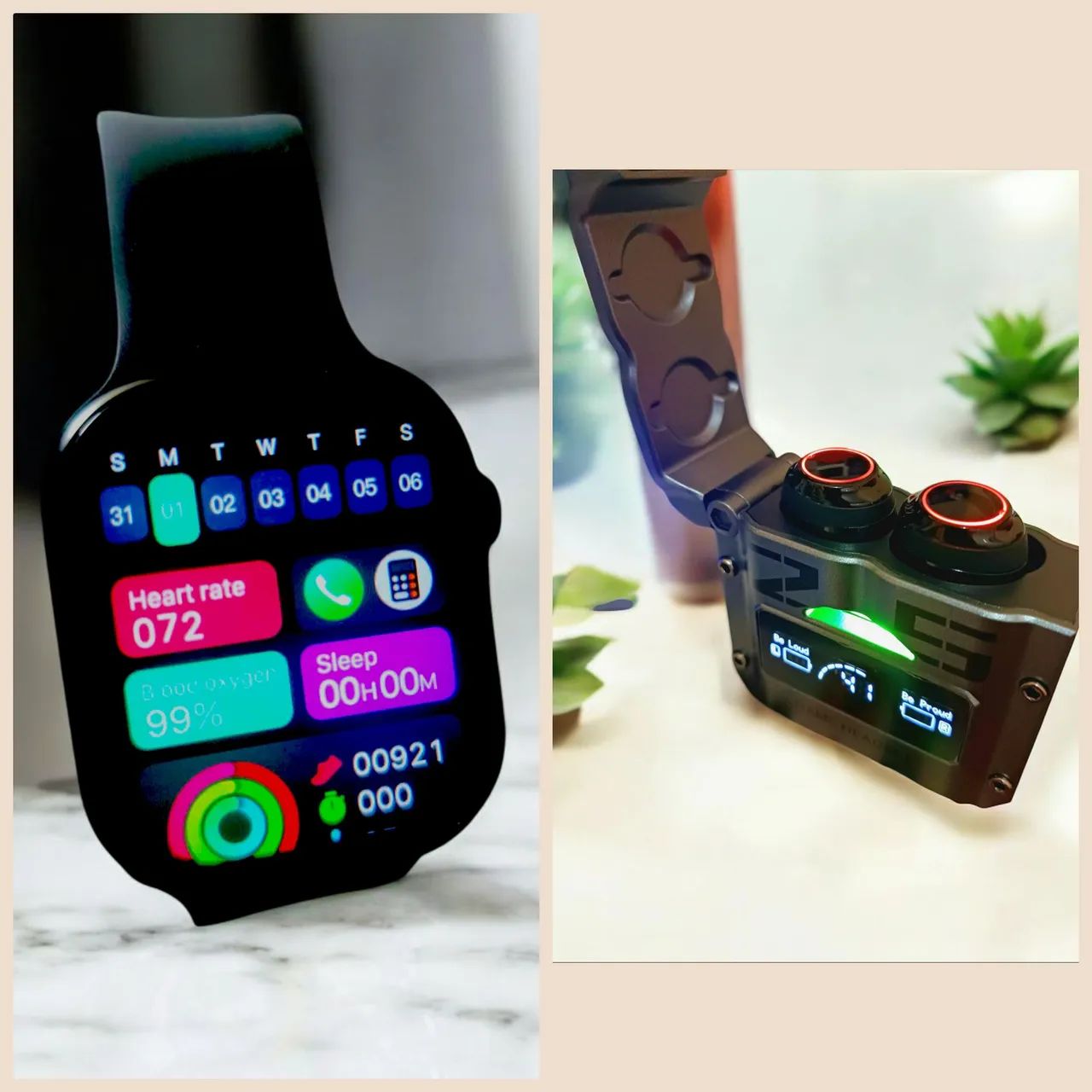 Kit relógio smartwatch s20 pro  prova de água e fone bluetooth gamer - som alto.
