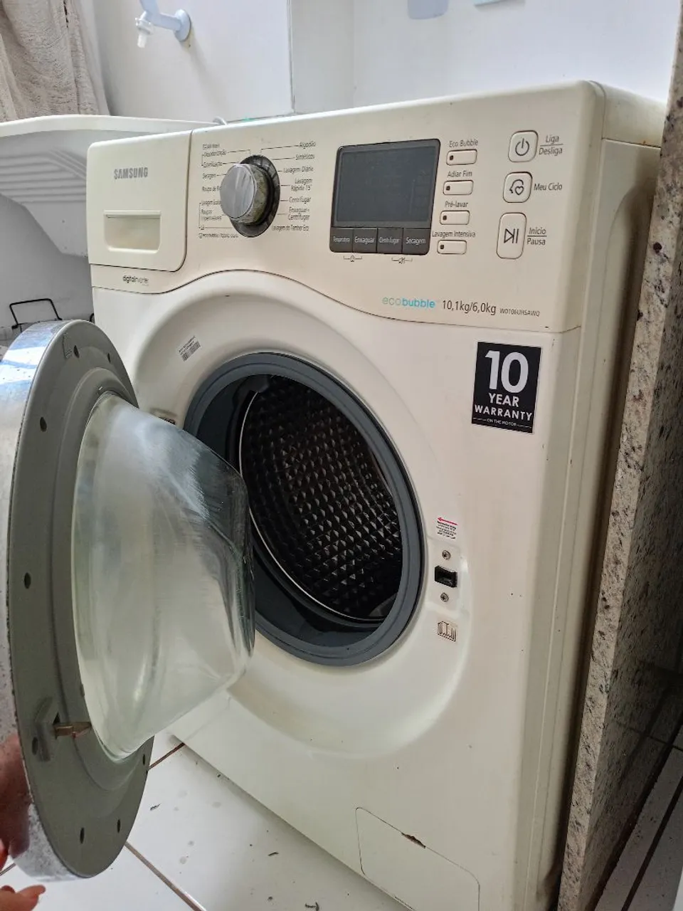 Máquina de Lavar Samsung Eco Bubble 10,1kg - 10 Anos de Garantia