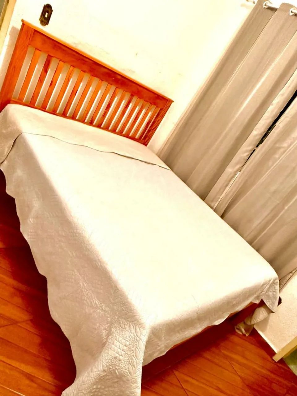 Cama de madeira maciça reforçada peroba rosa. - Foto 4
