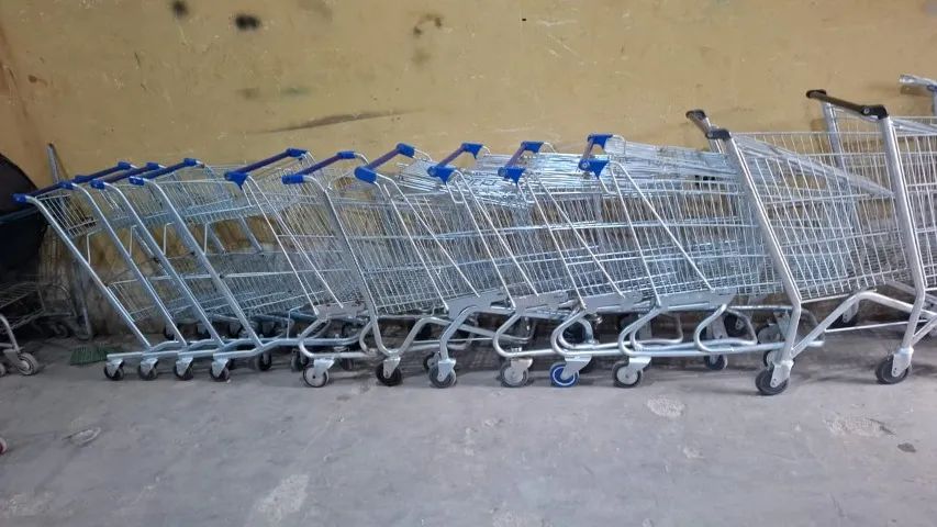 Carrinho Compras Supermercado Alta Qualidade 200 Litros Aço Super Resistente - Foto 4
