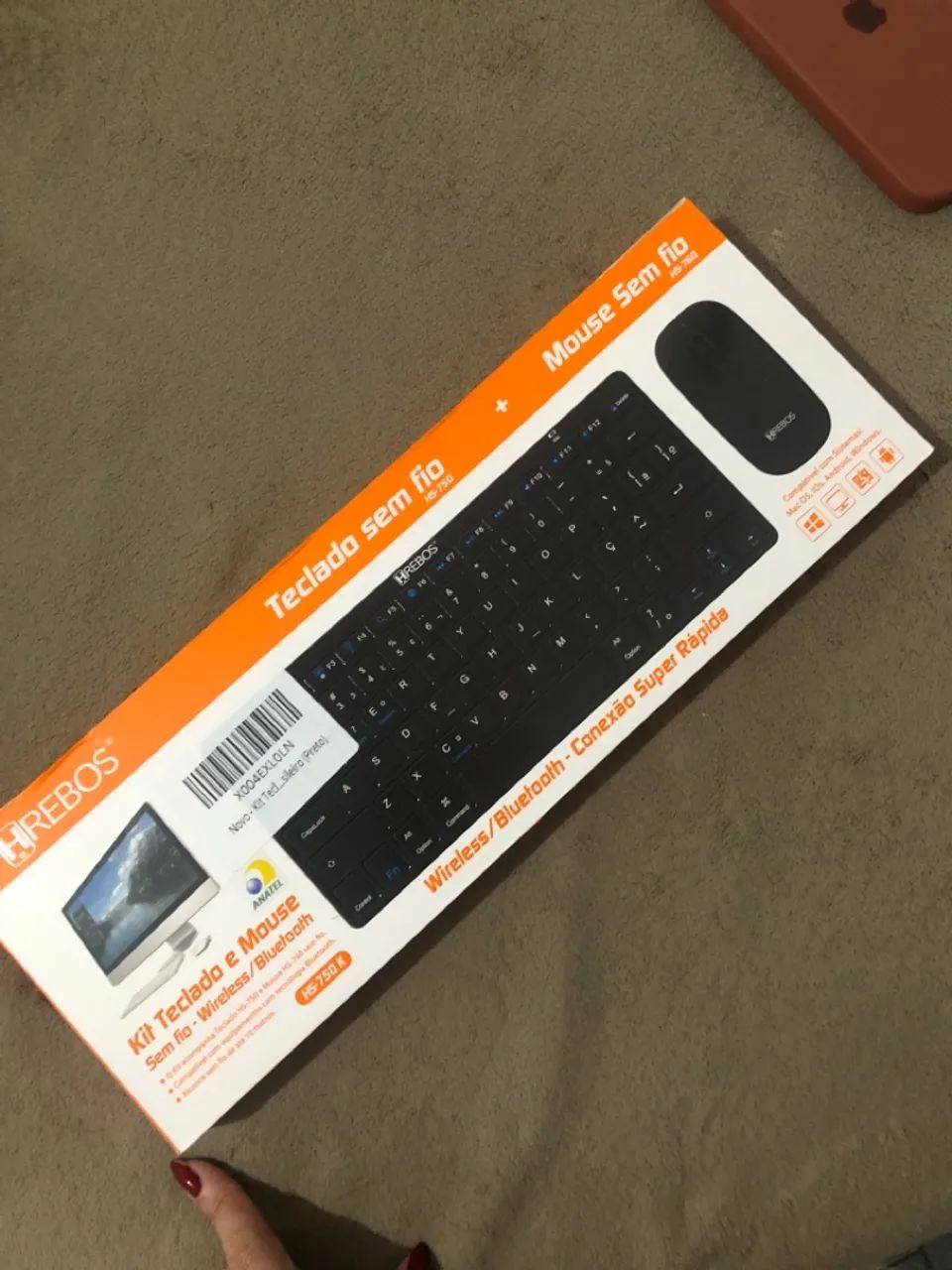 Teclado Sem Fio HREBOS - Conexão Bluetooth - Super Rápida