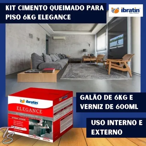 Kit Cimento Queimado Elegance 6kg para Pisos - Ibratin