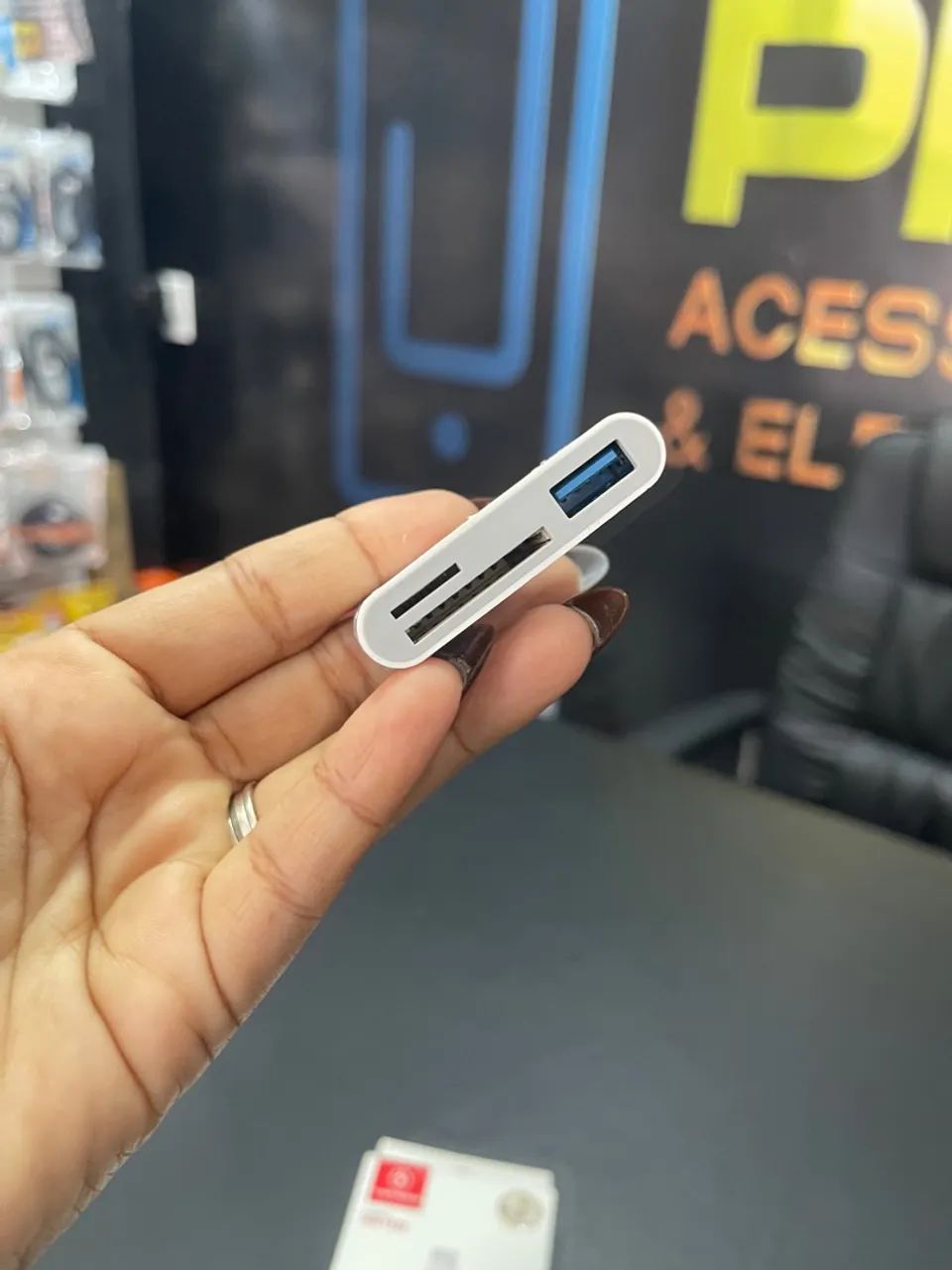 Adaptador Tipo C 3 em 1 para TF/SD/USB KA-1532 - Kapbom - Foto 2
