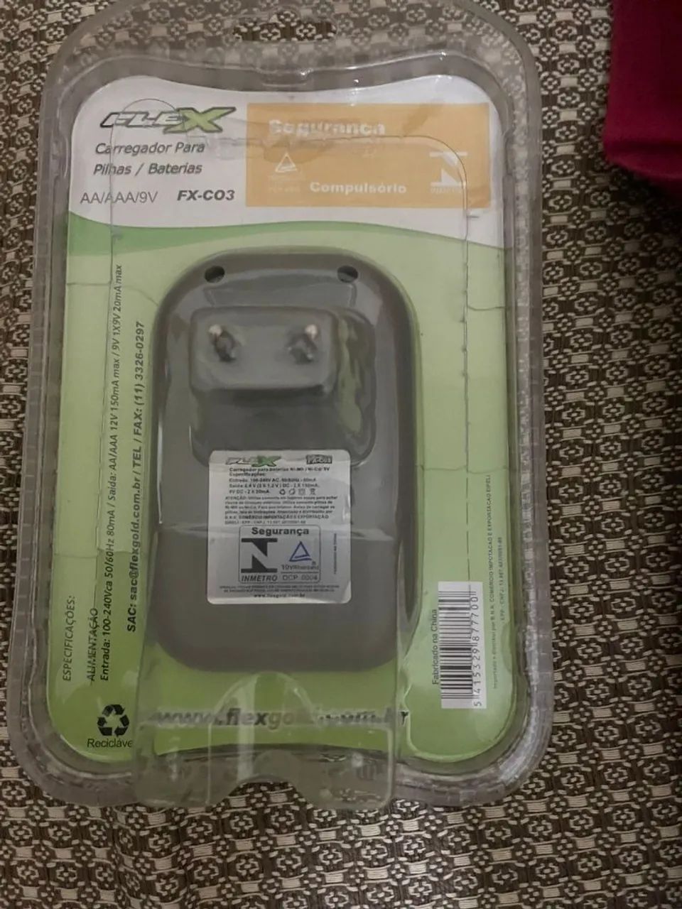 Carregador de Pilhas FLEX FX-CO3 AA/AAA/9V - Foto 4