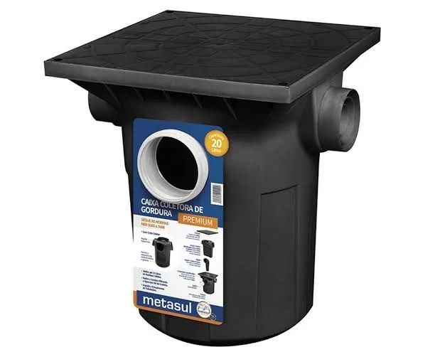 Caixa Coleta de Gordura 20 Litros Premium - Metasul