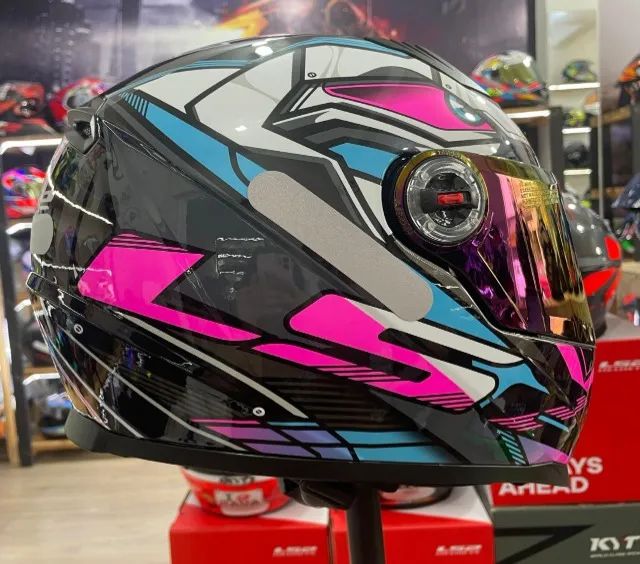 CAPACETE LS2 FF358 XDRON CYAN, CARTÃO 12X - Foto 4