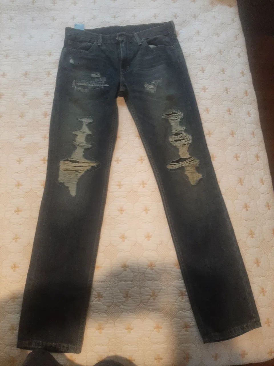 Calça Jeans Levis 34 Masculina Destroyed
