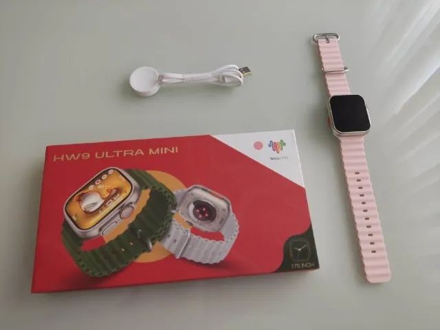 Smartwatch Hw9 Ultra Mini 41mm Rosa Português - Foto 4