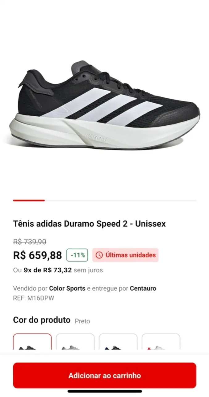 Tênis Adidas Duramo Speed 2 - Unissex