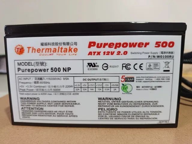  FONTE THERMALTAKE ATX 12V 500W