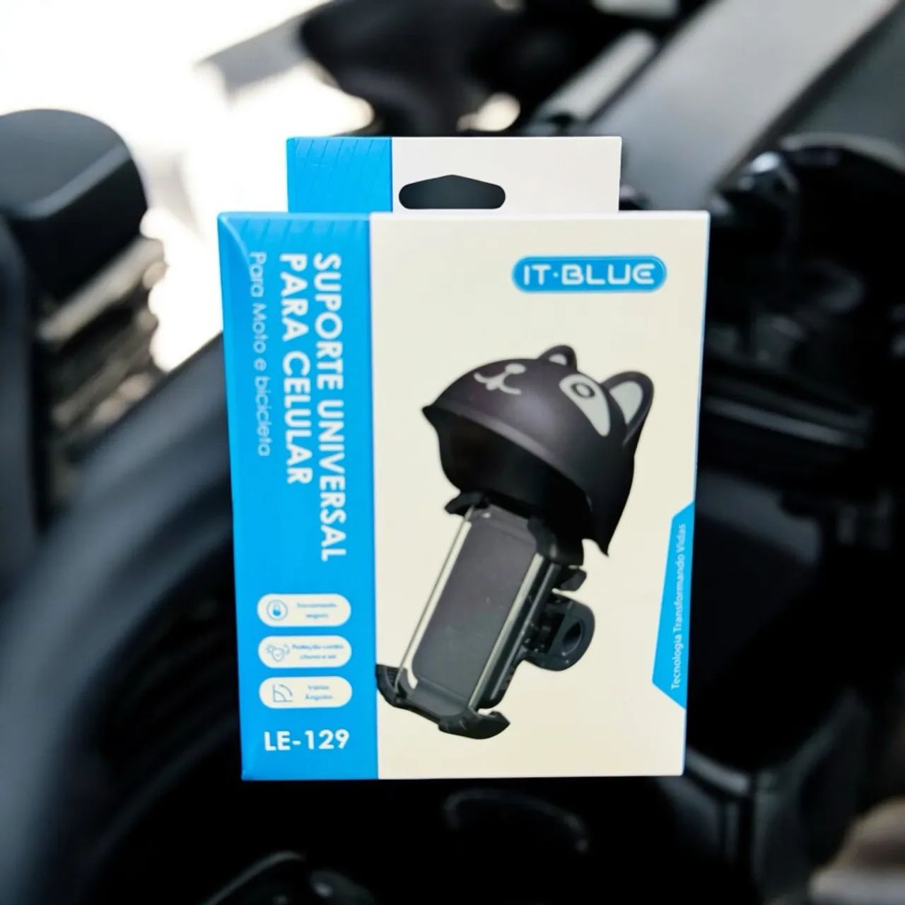 Suporte de moto para Celular com proteção contra sol