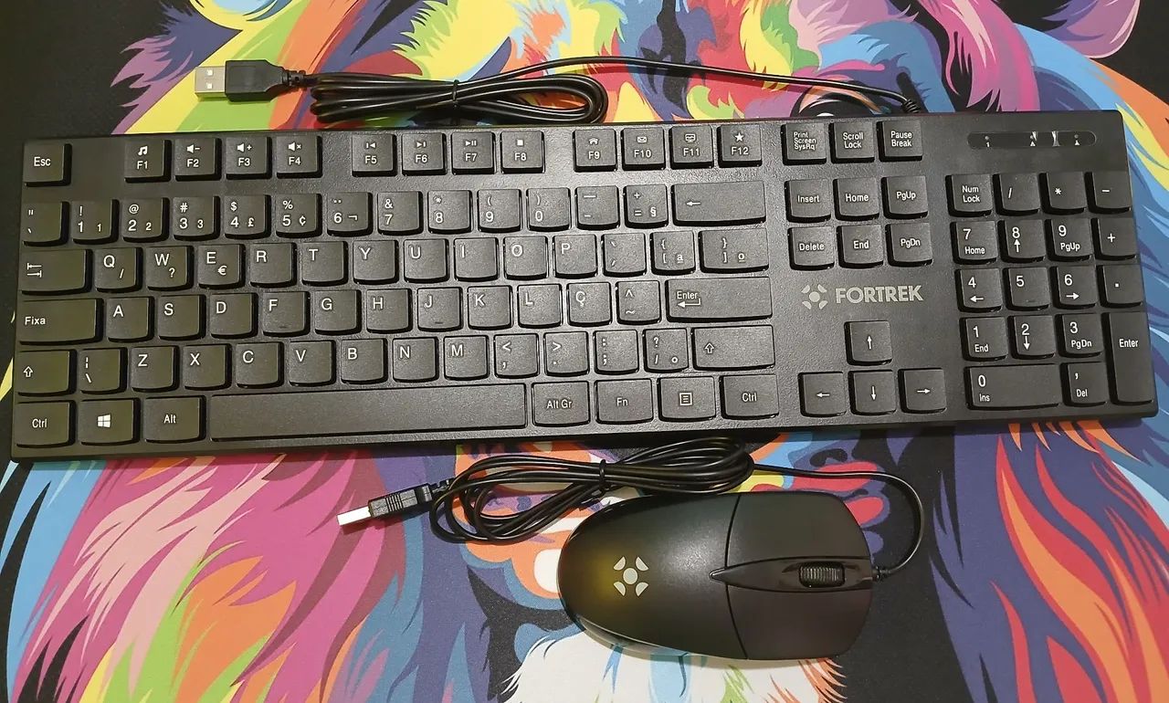 Kit Teclado e Mouse Fortrek - Novo