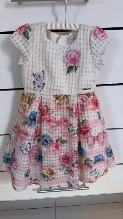 Vestido Infantil Floral - Tamanho 4- MOMI