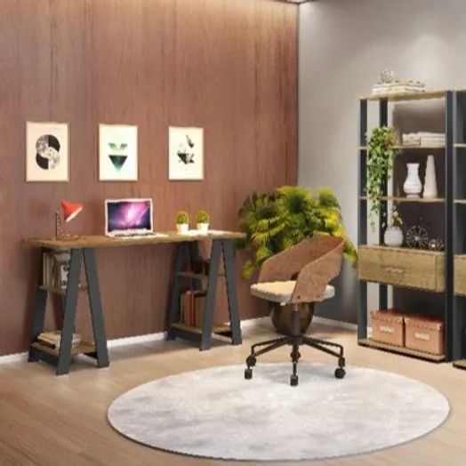 Home Office Mesa Vigor e Livreiro Emoção - Entrega e montagem grátis p/Fortaleza - Foto 2