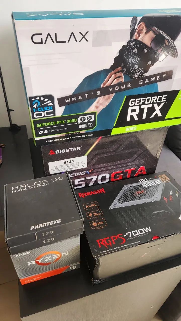 Desktop gamer Ryzen 3900X RTX 3060 32gb ram 500gb nvme