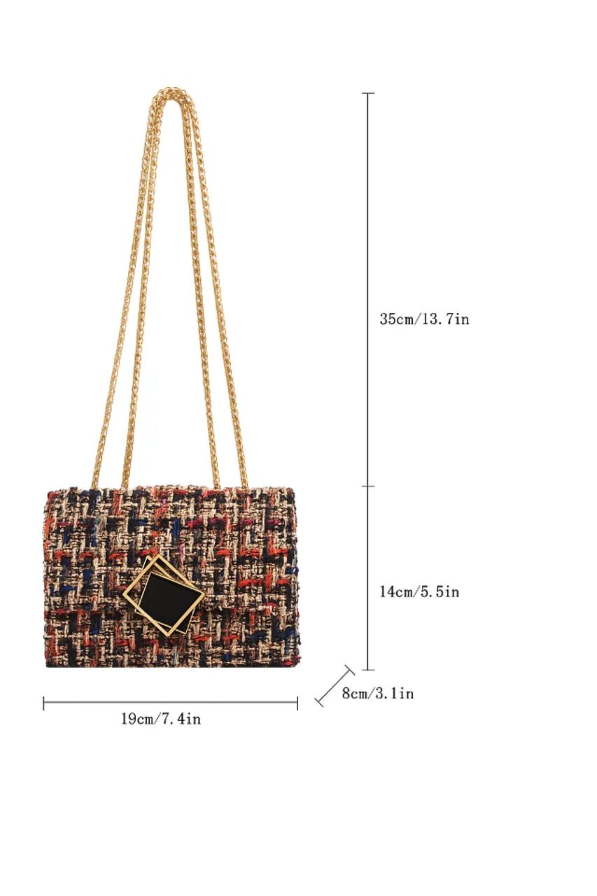 Bolsa Tweed com Alça de Corrente | Nunca usada - Foto 4