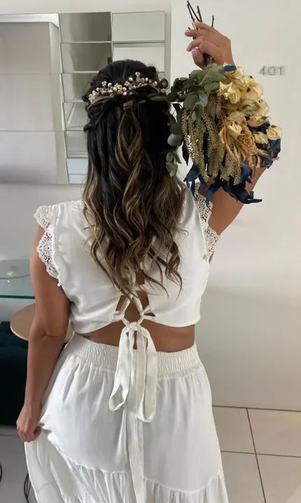 Grinalda de pérolas e cristais Nova  - Foto 5