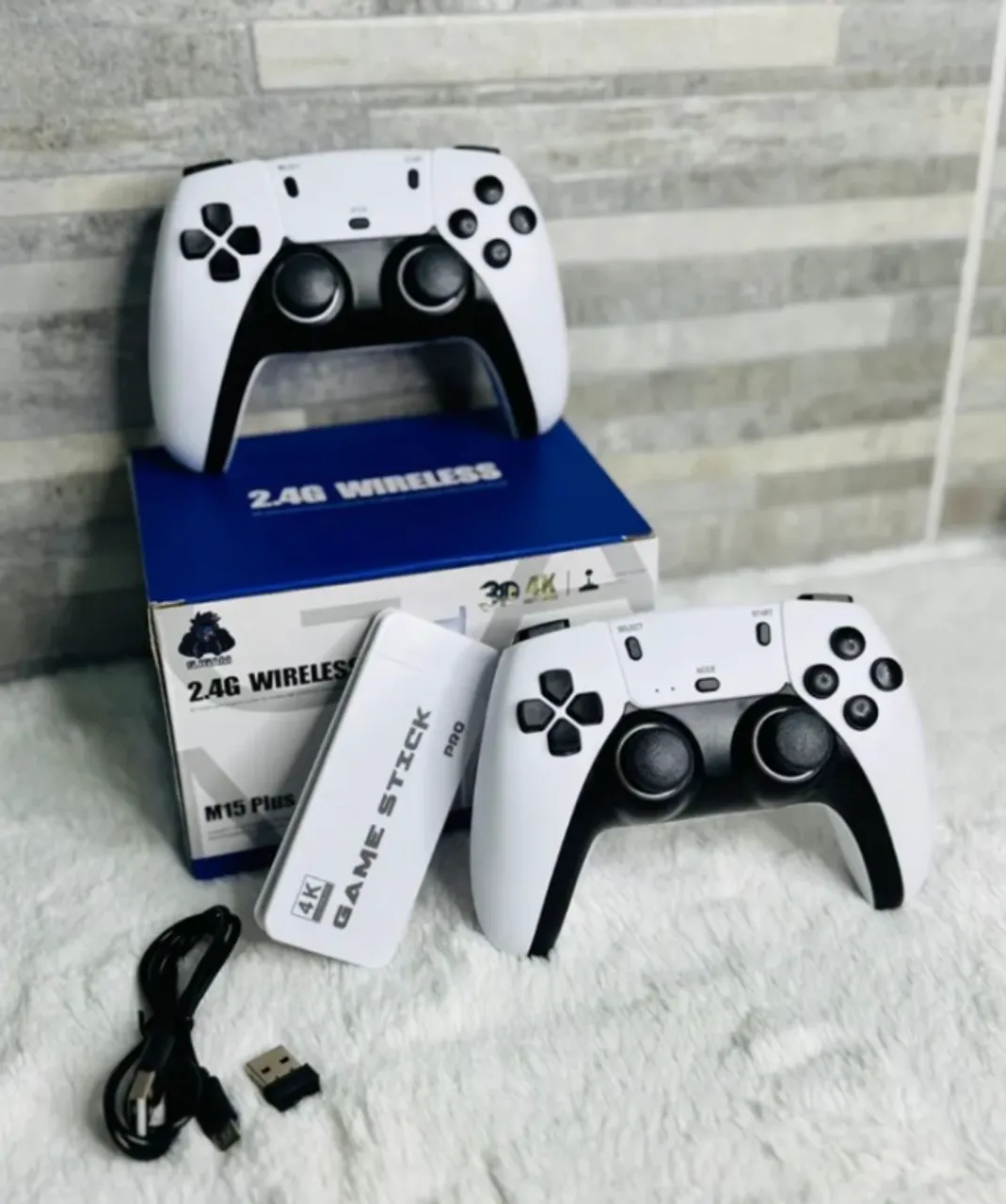 Gamestick Xbox Retro Novo 4K M15 Portatil Controles Sem Fio 20Mil Jogos Fliperama