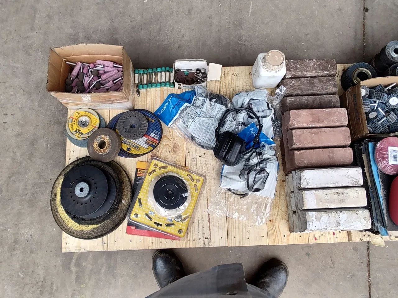 Lote materiais polimento lixa roda PG Massa  - Foto 5