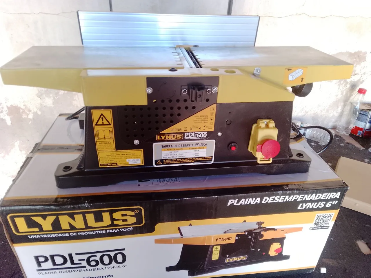 Plaina Desempenadeira Lynus PDL-600 6''