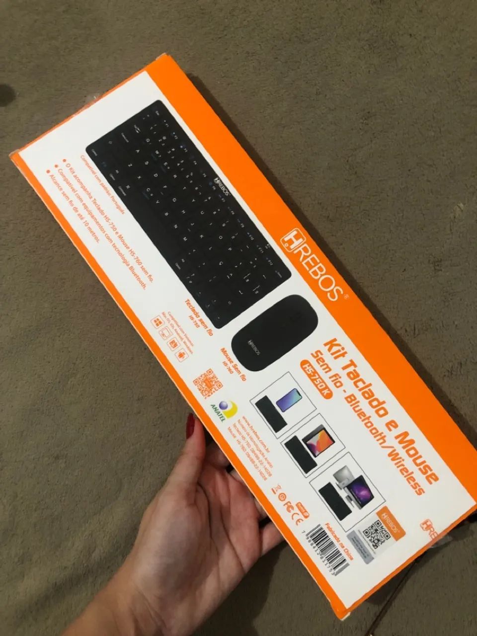 Teclado Sem Fio HREBOS - Conexão Bluetooth - Super Rápida - Foto 4