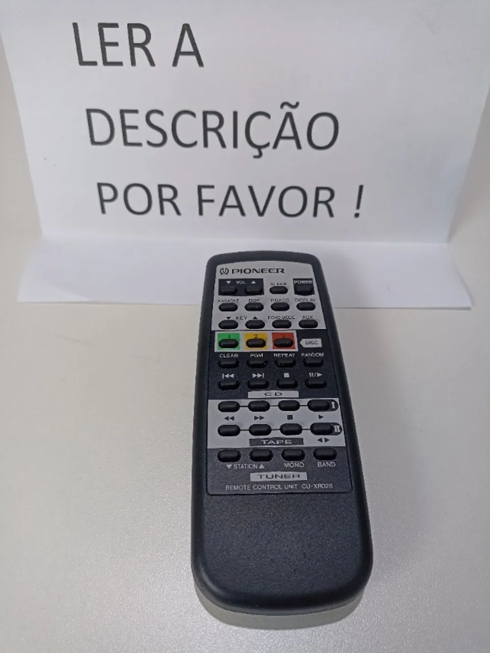 Controle remoto Pioneer CU-XR026 ( ler a descrição por favor