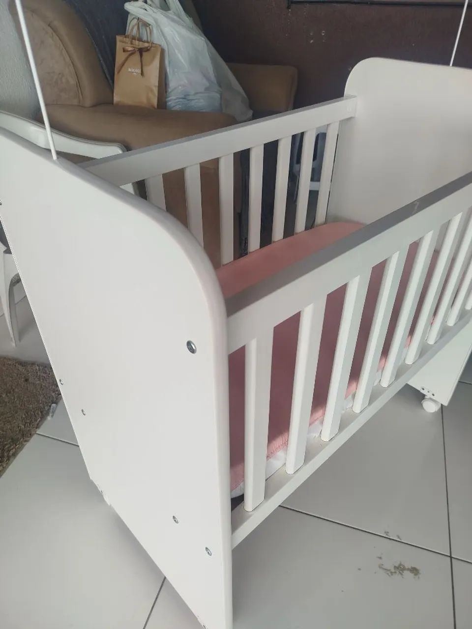 Mini Berço 100% MDF com colchão  - Foto 5