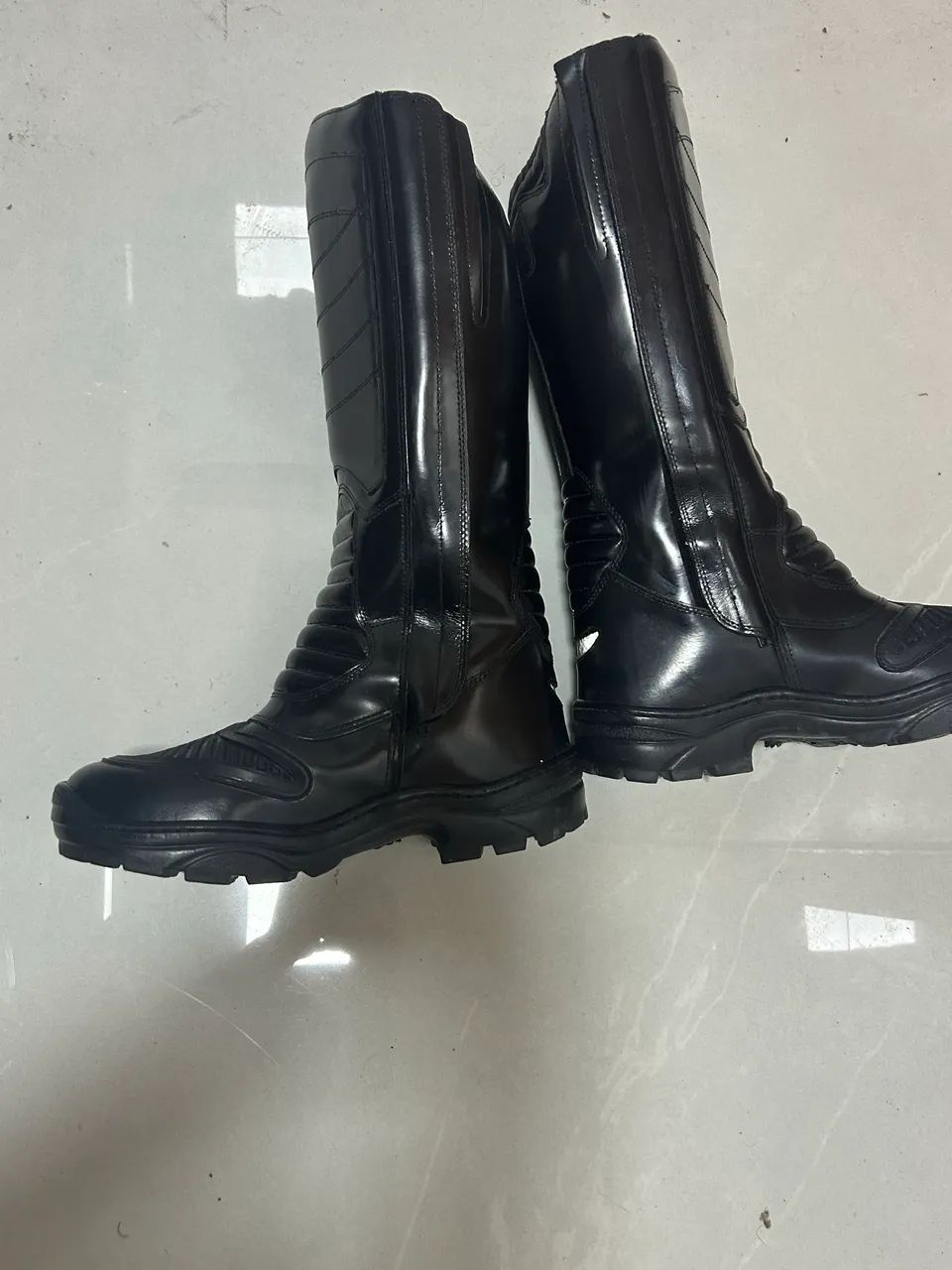bota tática force militar cano alto preta - Foto 5
