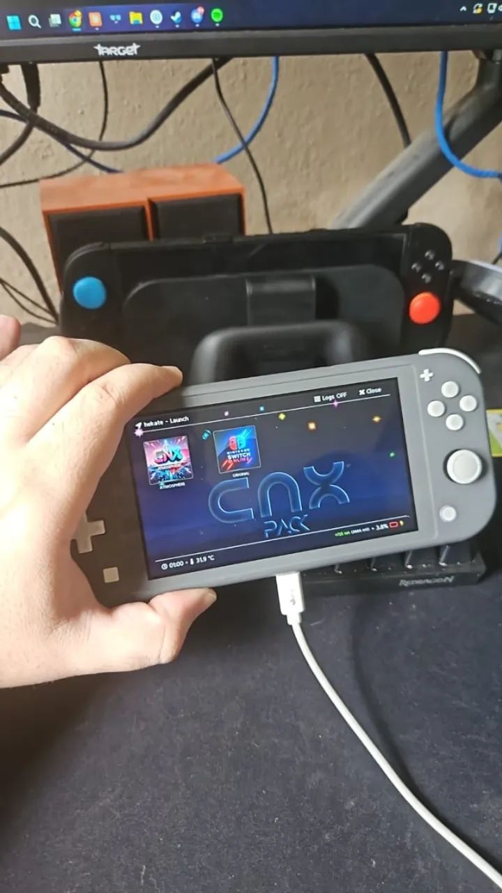 NINTENDO SWITCH DESBLOQUEADO 216GB - Foto 2
