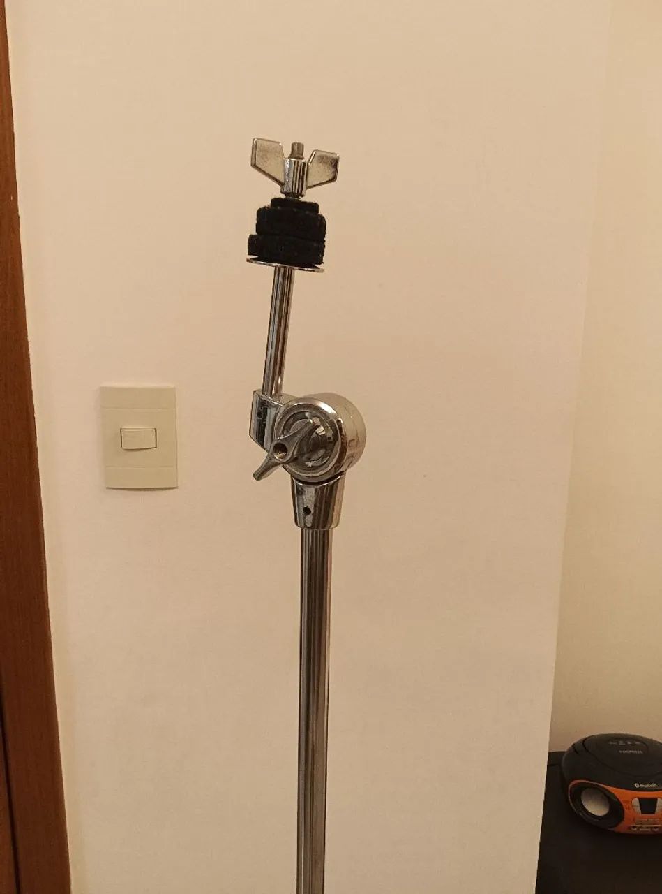 ## Estante de pratos reta para bateria Pearl Export Select anos 90, excelente, raridade!!! - Foto 4