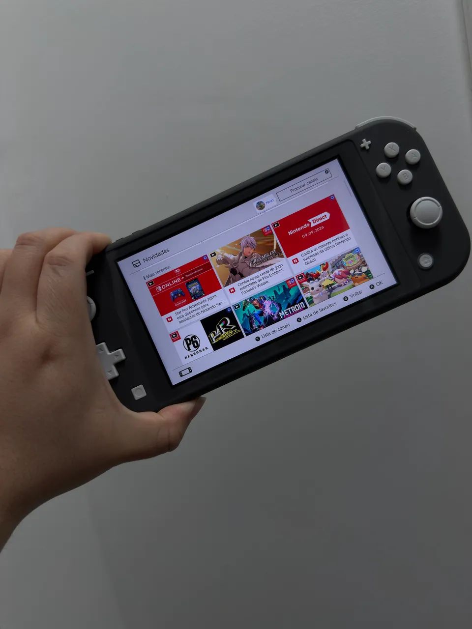 NINTENDO SWITCH LITE PORTÁTIL CINZA 32Gb | USADO MENOS DE 5x