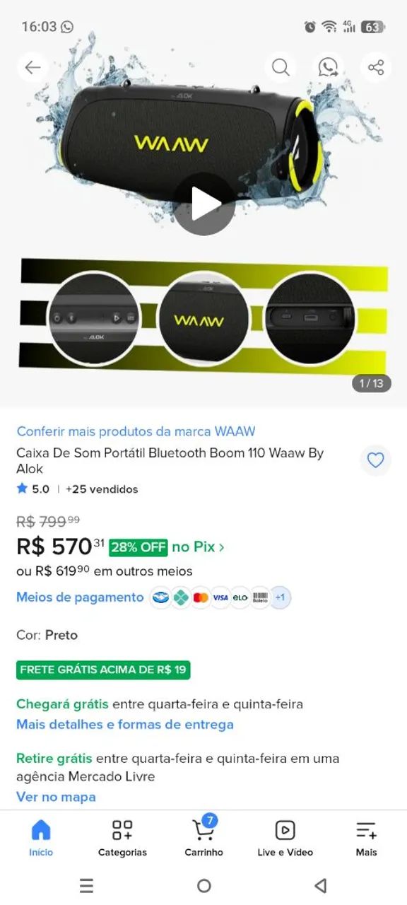 CAIXA DE SOM DO ALOK BOMBOX 110 - Foto 4