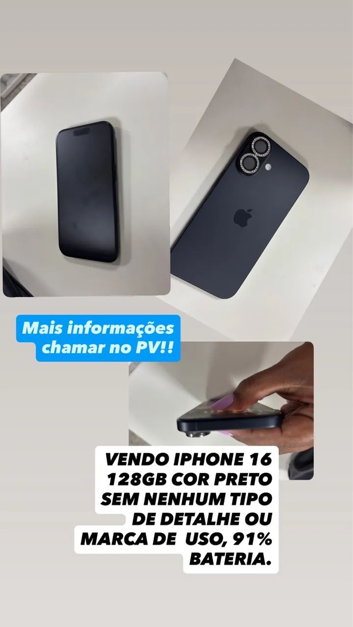 IPHONE 16 128GB PRETO - Foto 3