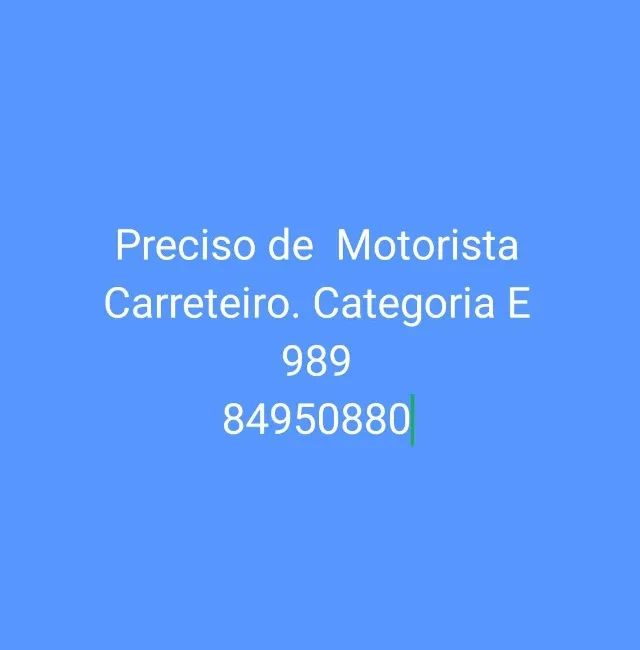 Motorista Carreteiro 