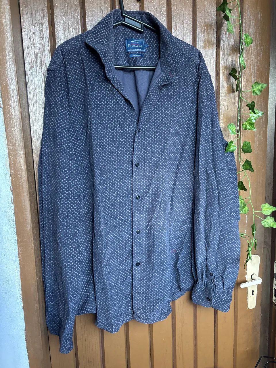 camisa richards masculina azul g - Foto 4
