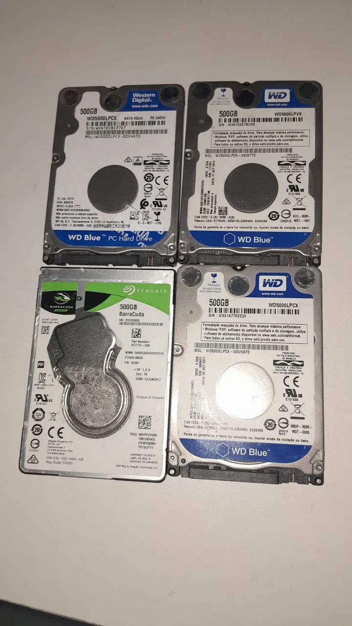 4 HDs de 500 GB