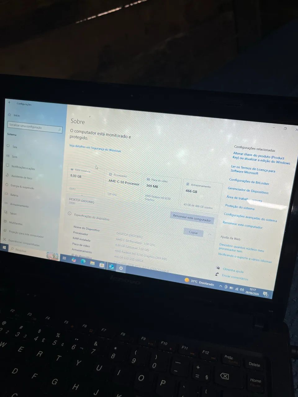 Notebook Lenovo 
