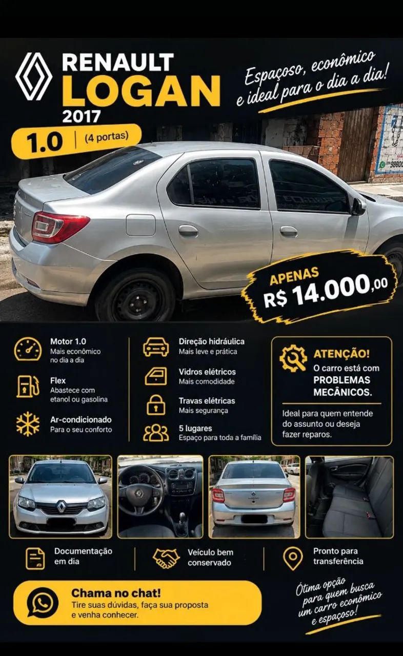 Renault Logan Authentique Flex 1.0 12V 4P 2018