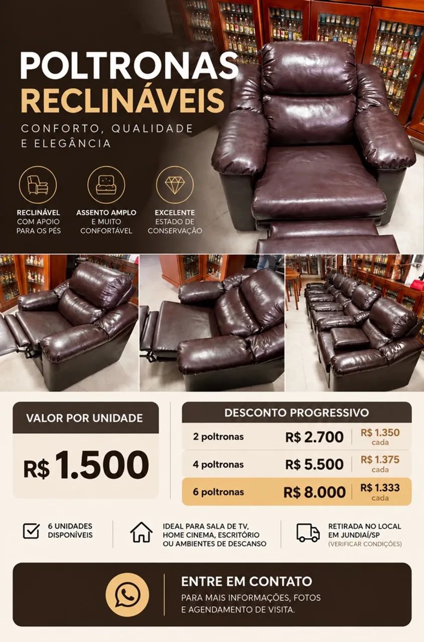 POLTRONAS RECLINÁVEIS DE CINEMA
