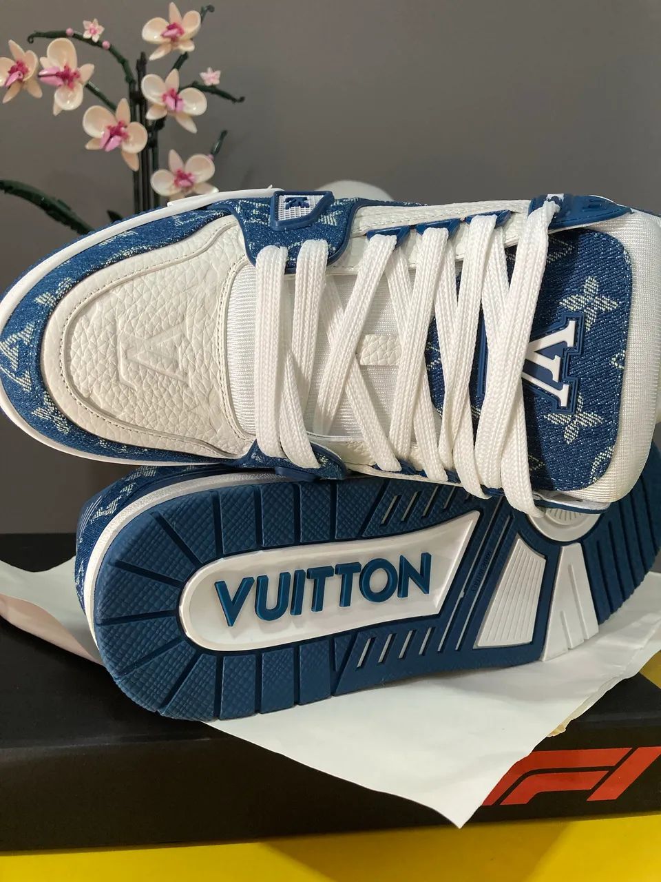 Louis Vuitton Trainer Blue Canvas - Foto 4