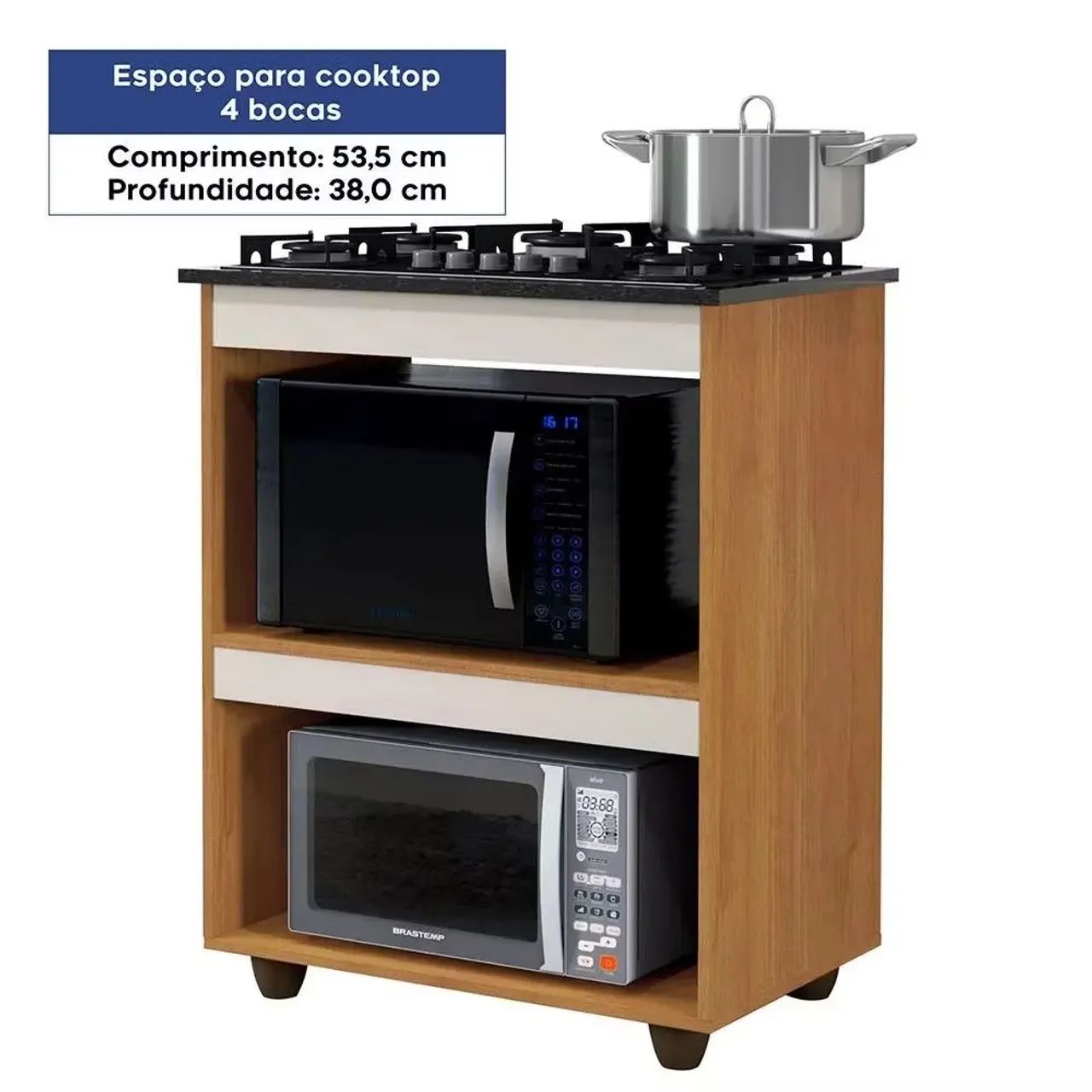 Superte/balcão de Cooktop 4 bocas