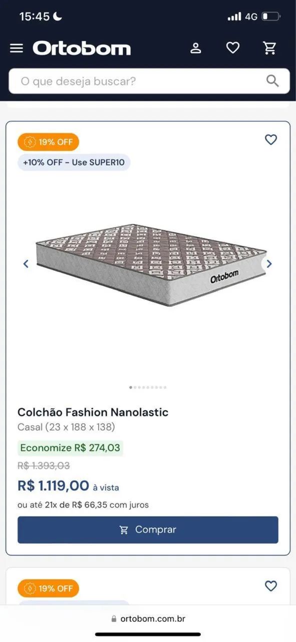 Vendo Colchão Ortobom