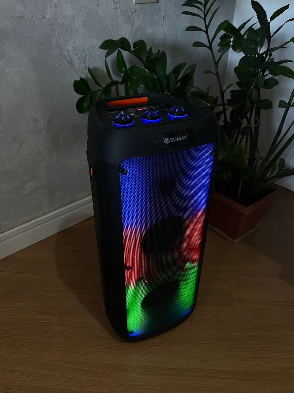 Caixa De Som Portatil Sumay Light Box 800W Bluetooth