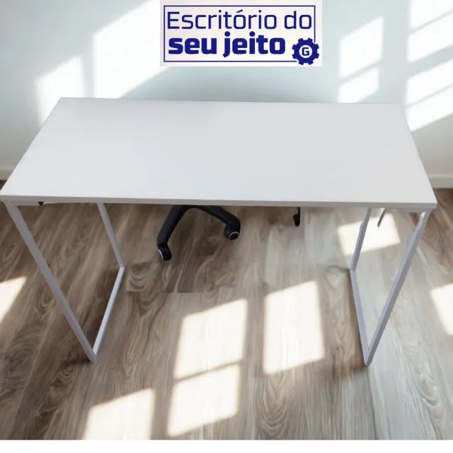 Mesa de Escritório NOVA Multiuso Estilo Industrial para Notebook Computador Estudo Birô - Foto 2